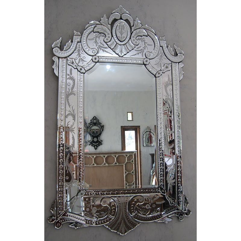 venetian style glass mirror